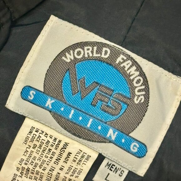 ~~WFS SKIING Insulated Snow Board Ski Bib Pants Overalls Men L....some purple ma - Picture 4 of 5